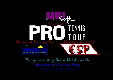 Pro Tennis Tour (UK) (1990) screen shot title